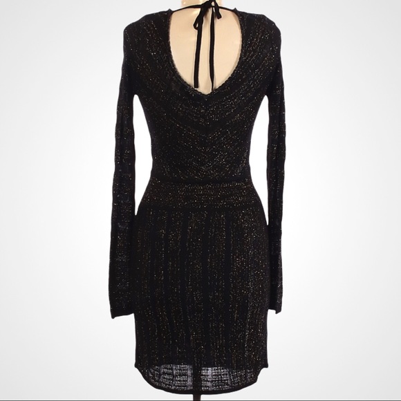 Guess Black Shimmer Long Sleeve Dress - Picture 2 of 3